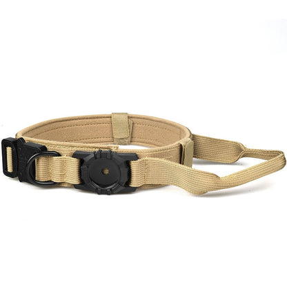 Adjustable Nylon AirTag Holder Tactical Dog Collar