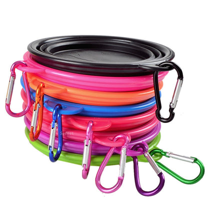 Collapsible Pet Silicone Dog Outdoor Food and Water Bowl