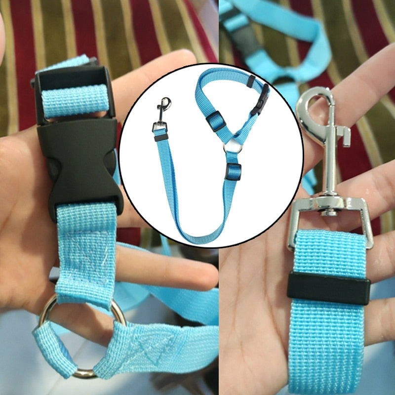 Two-in-one Pet Adjustable Car Seat Belt Leash